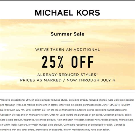 michaelkors com coupon|michael kors online coupons.